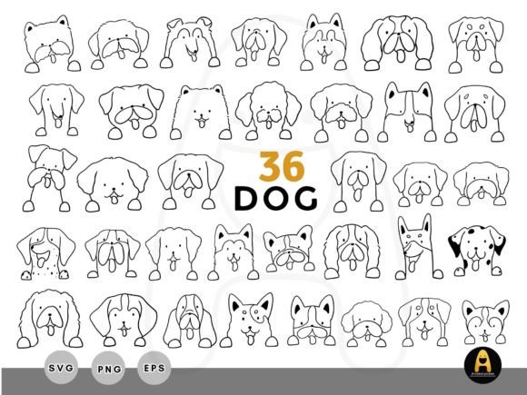 36 Cute Dogs SVG Graphics for Crafts & Design Projects