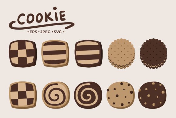 Cute Clip Art Biscuits & Cookies: A Freebie Asset for Playful Branding