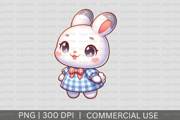 Cute Easter Bunny Clipart PNG for Crafts and Graphics