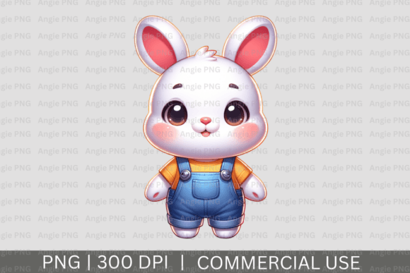 Cute Easter Bunny Rabbit PNG for Crafts and Graphics
