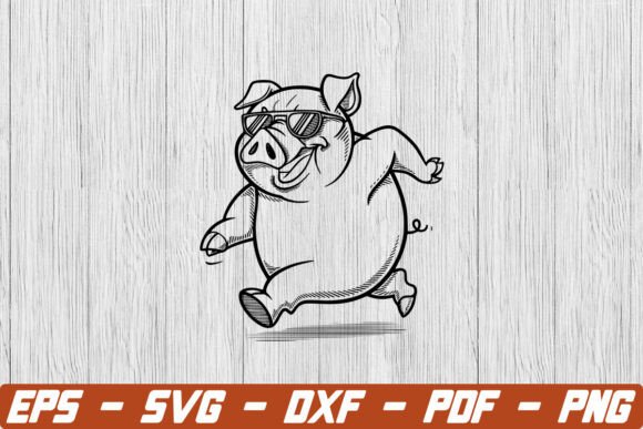 Cute Pig with Sunglasses SVG: A Versatile Graphic Design Asset for Crafts and Branding