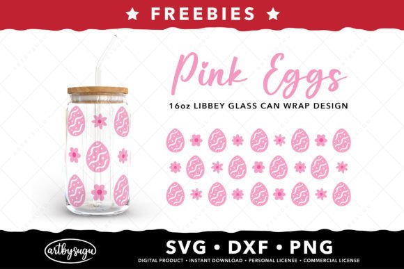 Easter Eggs Can Glass Wrap Freebies: A Versatile Graphic Design Asset for Creative Projects