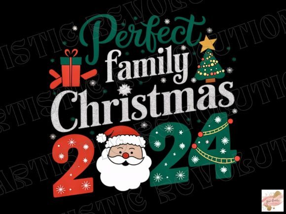 Family Christmas 2024 Png: A Festive Graphic Design Asset for Local Business Branding