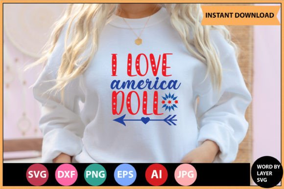 I Love America Doll SVG Design – A Freebie with Branding Potential
