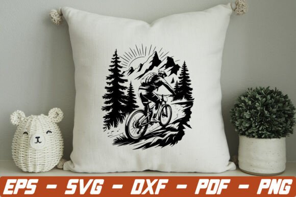Mountain Bike Svg: A Bold Graphic for Embroidery Projects