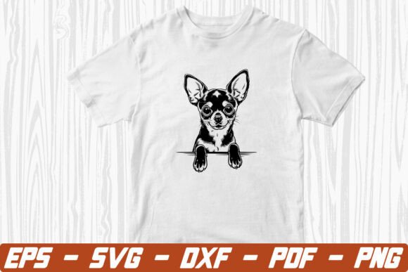 Peeking Chihuahua SVG: A Playful Graphic Design Asset for Creative Publishing
