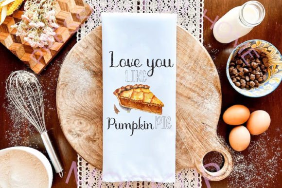 Pumpkin Pie Towel Sublimation: A Versatile Graphic Design Asset for Crafts & Branding