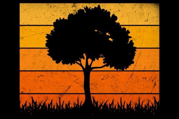 Retro Vintage Sunset Gradient Background: A Graphic Design Asset for Authentic Visual Appeal