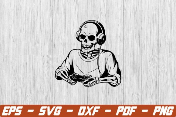 Skull Game Controllers SVG: A Bold Graphic Design Asset for Creative Publishing