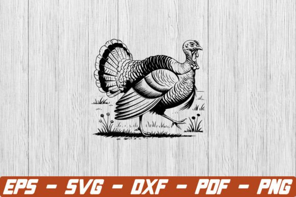 Turkey Silhouette SVG: A Vintage Graphic for Crafts and Creative Projects