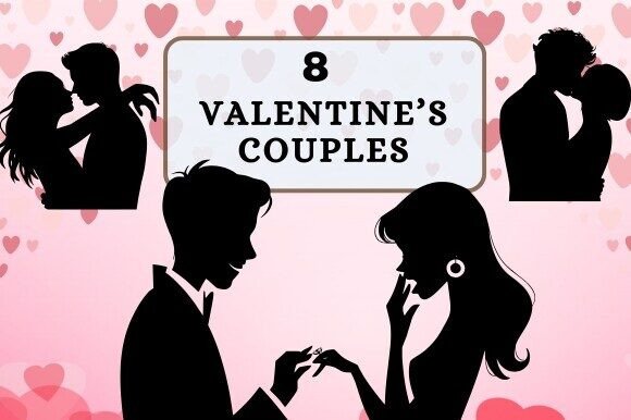 Valentine’s Couples Graphics for Crafts and Merch
