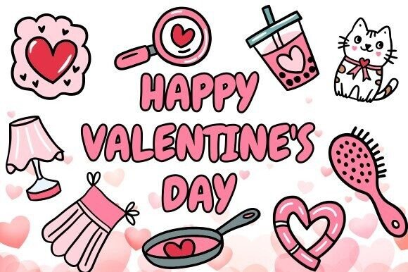 Valentine’s Mini Bundle: A Versatile Graphics Freebie for Content Creators