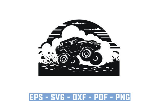 Vintage Offroad Car Silhouette SVGs for Crafts and Graphics