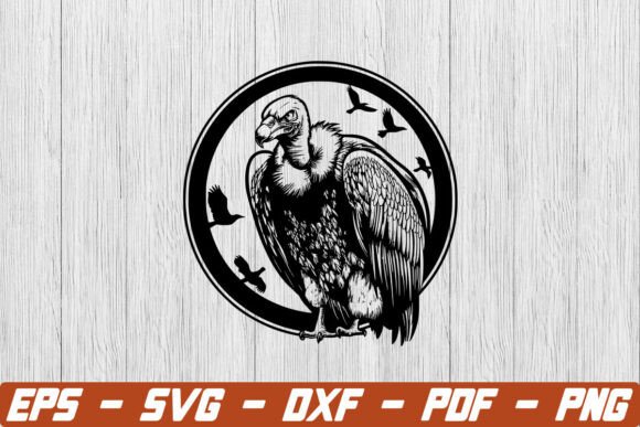 Vulture Svg Silhouette Cut File, Animal